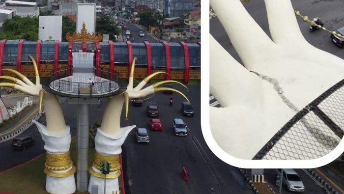 Walkot Bandar Lampung Bantah Viral JPO Siger Milenial Retak, Itu Lumut